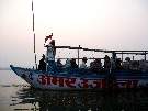 'Amar Ujala' (painted on the boat in hindi) is a Hindi Daily in Varanasi